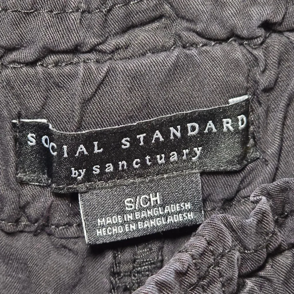 Women's Social Standard by Sanctuary Black Cropped Pants S - Picture 3 of 7